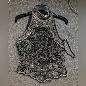 Beaded Silk Top